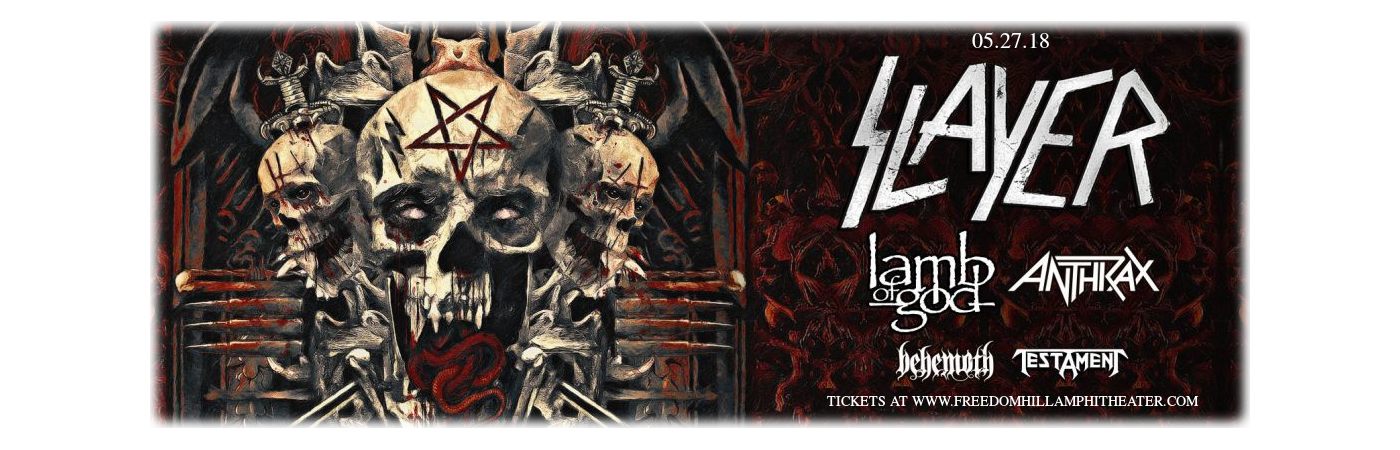 Slayer, Lamb of God, Anthrax. Behemoth & Testament at Freedom Hill Amphitheatre