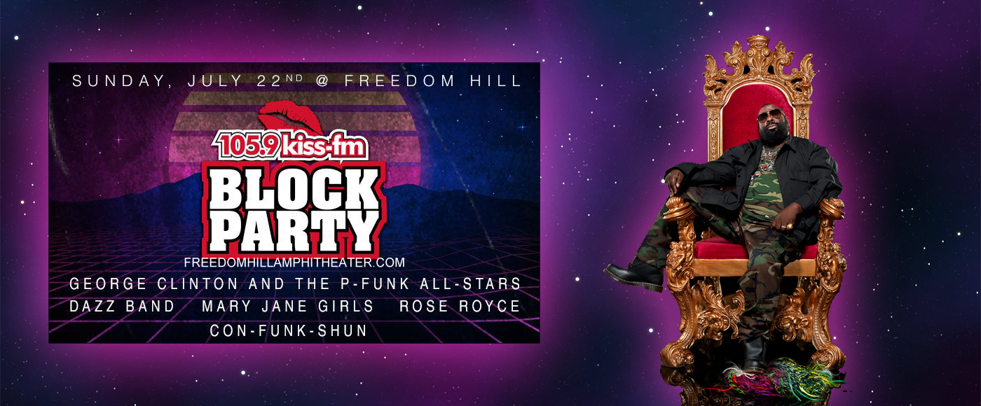 Kiss Block Party: George Clinton Birthday Bash at Freedom Hill Amphitheatre