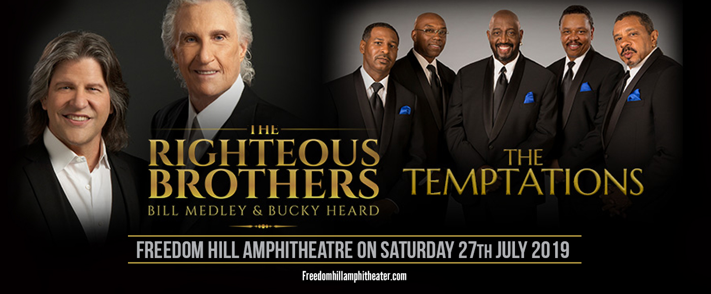 The Temptations & The Righteous Brothers at Freedom Hill Amphitheatre tickets The Temptations & The Righteous Brothers at Freedom Hill Amphitheatre