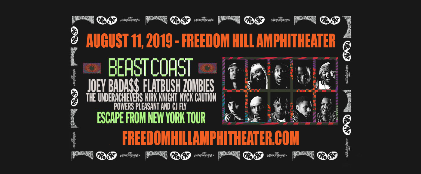 Beast Coast: Joey Bada$$, Flatbush Zombies, The Underachievers, Kirk Knight & Nyck Caution at Freedom Hill Amphitheatre