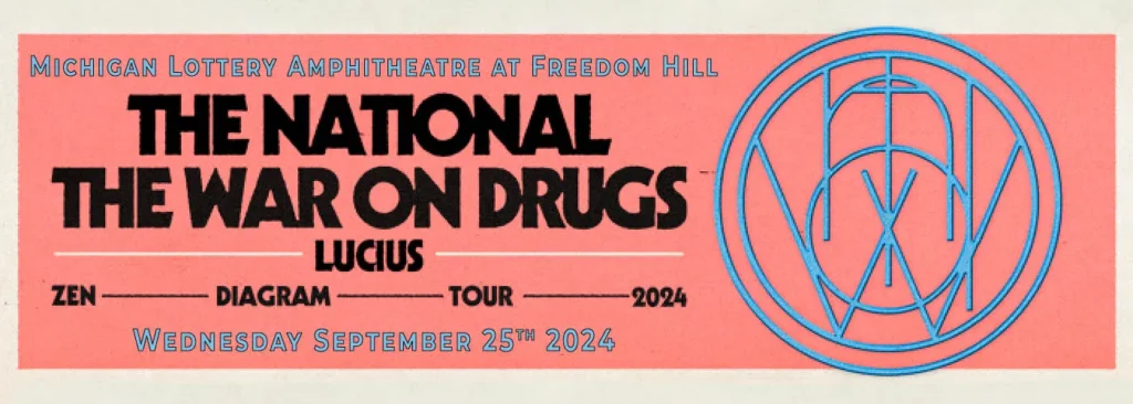 The National & The War On Drugs at Michigan Lottery Amphitheatre at Freedom Hill
