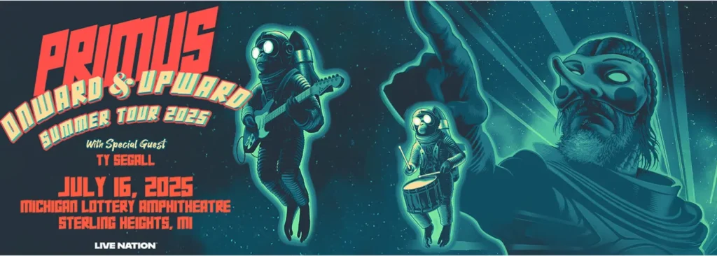 Primus & Ty Segall at Michigan Lottery Amphitheatre at Freedom Hill