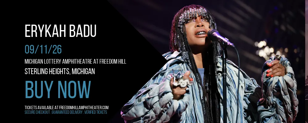 Erykah Badu at Michigan Lottery Amphitheatre at Freedom Hill